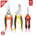 PortableOut Plant Pruning Shears, Stainless Steel Garden Pruner Scissors, Bypass Clippers (3 Pack)