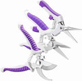 3 Pack purple Garden Pruning Shears, Stainless Steel Garden Shears, Gardening Shears, Gardening Scissors, Garden Scis...