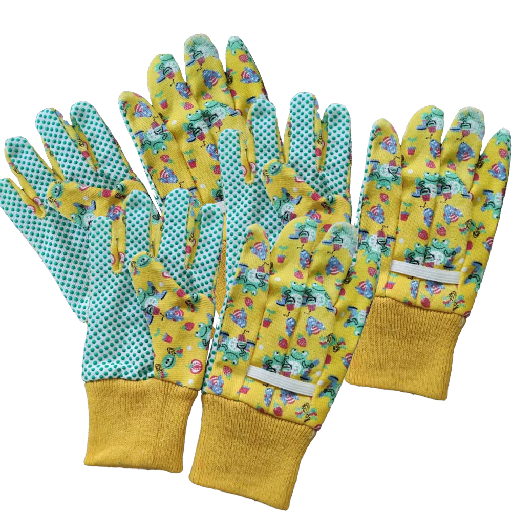 3 Pairs Kids Garden Gloves Non-Slip Child Safety Yard Work Gloves Boys Girls