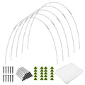 15Pcs Garden Hoops Bracket Kit,Greenhouse Hoop Garden Netting Kit with Clips for DIY 20-33ft Grow Tunnel, Garden Hoops for Raised Beds, Fibe