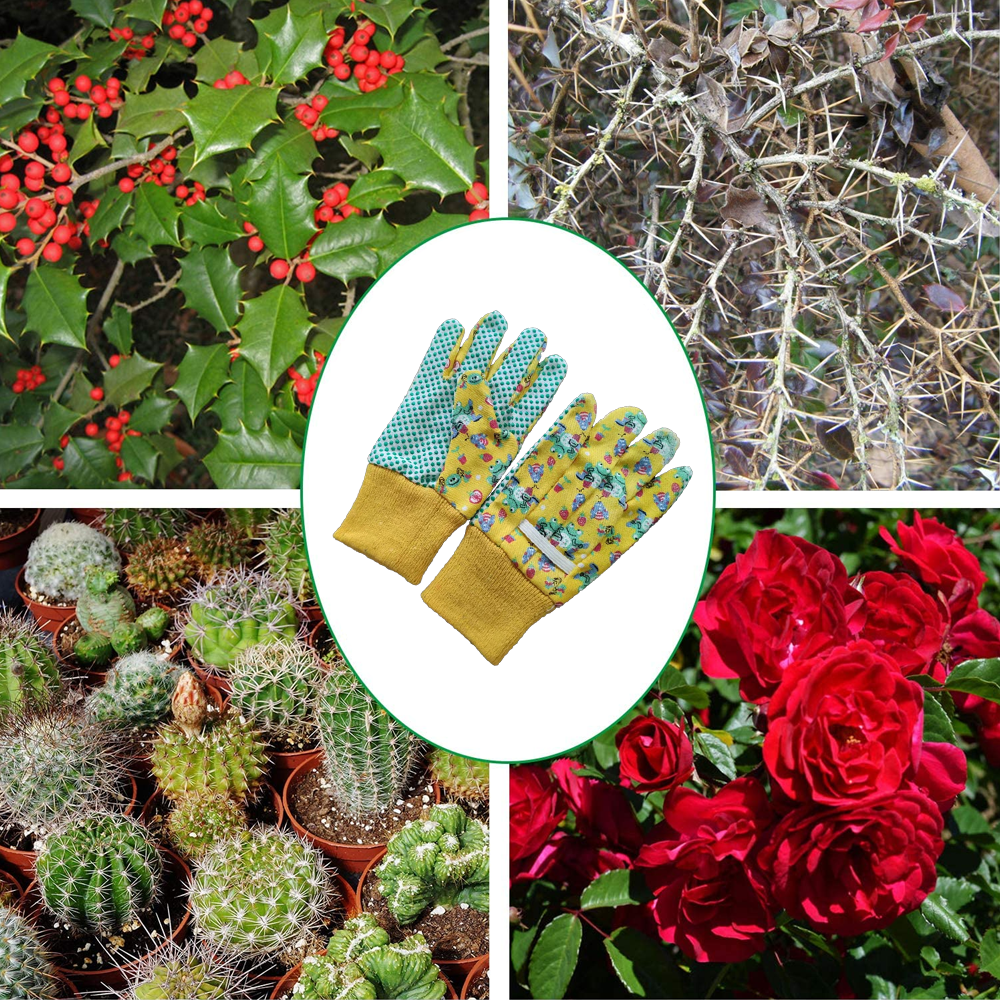 3 Pairs Kids Garden Gloves Non-Slip Child Safety Yard Work Gloves Boys Girls - Image 4