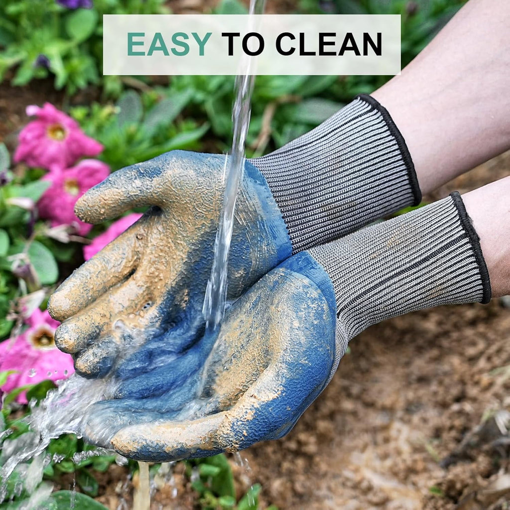 Garden Gloves for Women and Men - 6 Pairs Breathable Hard-wearing Latex Coated Gardening Gloves, Indoor/Outdoor Prote... - Image 6
