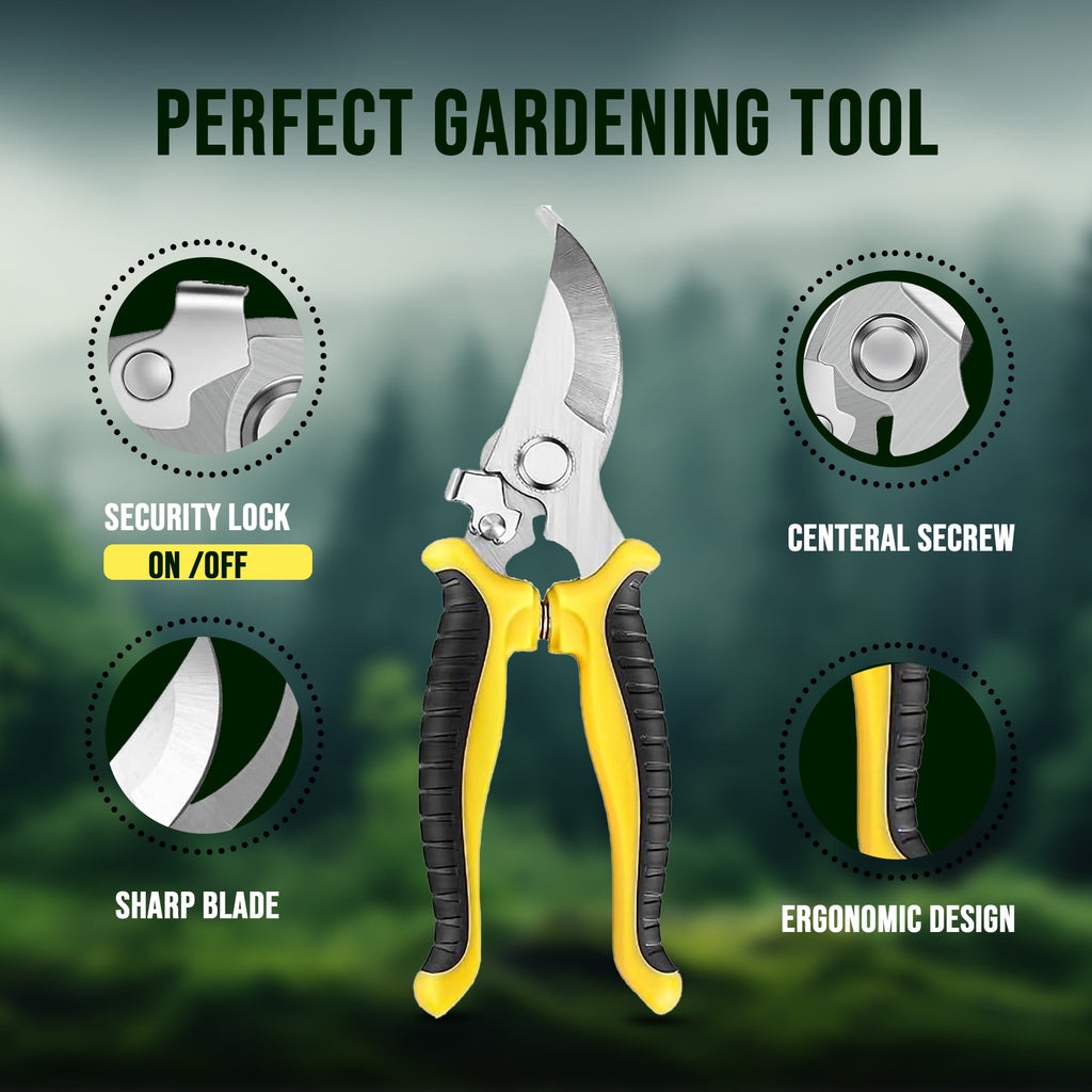 PortableOut Plant Pruning Shears, Stainless Steel Garden Pruner Scissors, Bypass Clippers (3 Pack) - Image 6