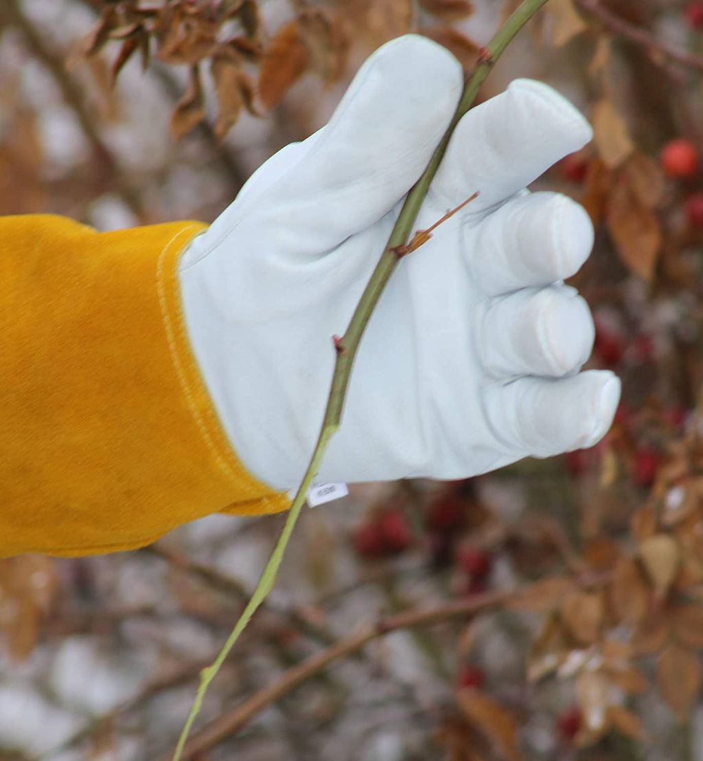 Gardening Gloves XXL Leather with Kevlar Lining, Thorn Proof Rose Pruning Protection (XXL) - Image 5