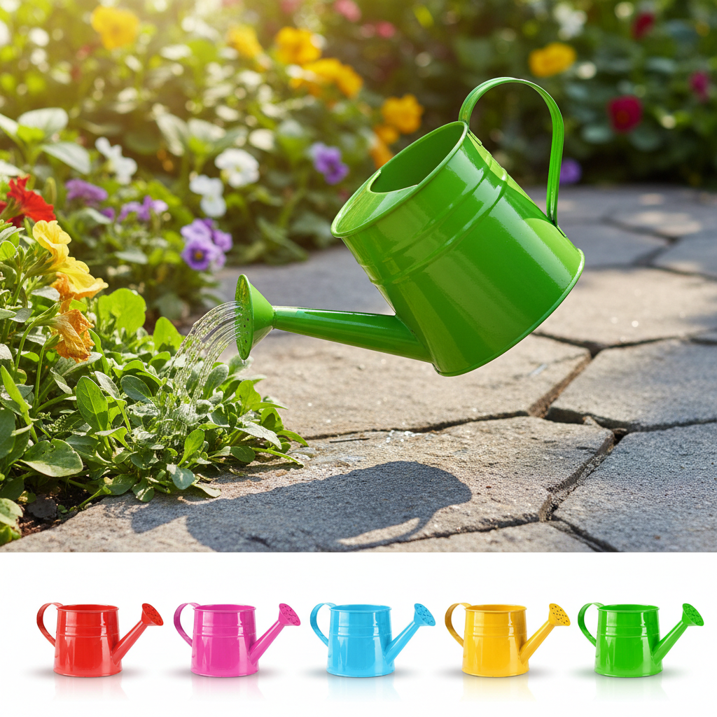 34 Oz Watering Can Metal Long Spout Kettle Galvanized Steel Pot with Ergonomic Handle for Indoor Outdoor House Garden...