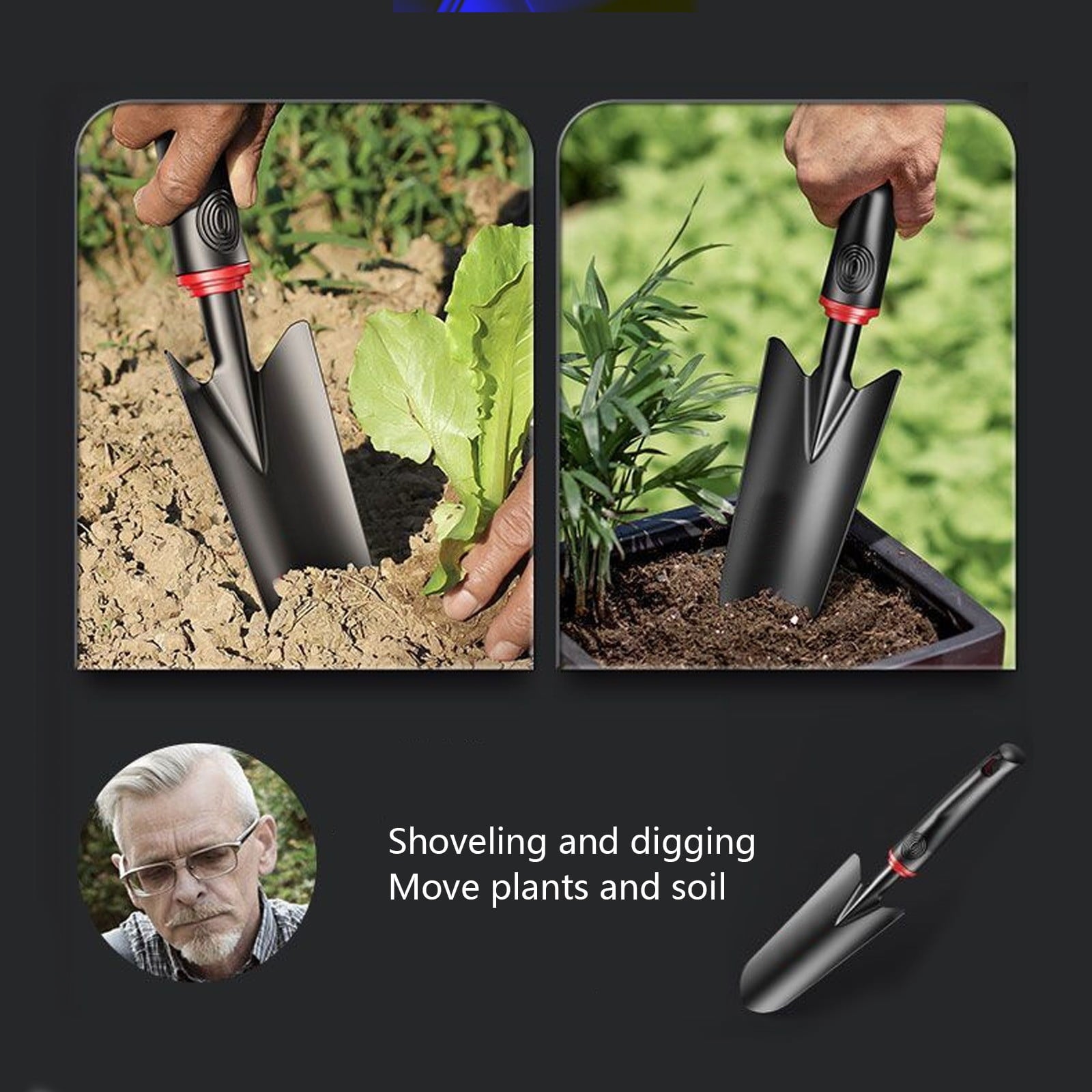 Garden Shovel under $5! CQCYD Gardening Shovel, Quenched Steel Hand Trowel for Planting, Weeding, Potting, Household Flower Vegetable Cultiv - Image 5