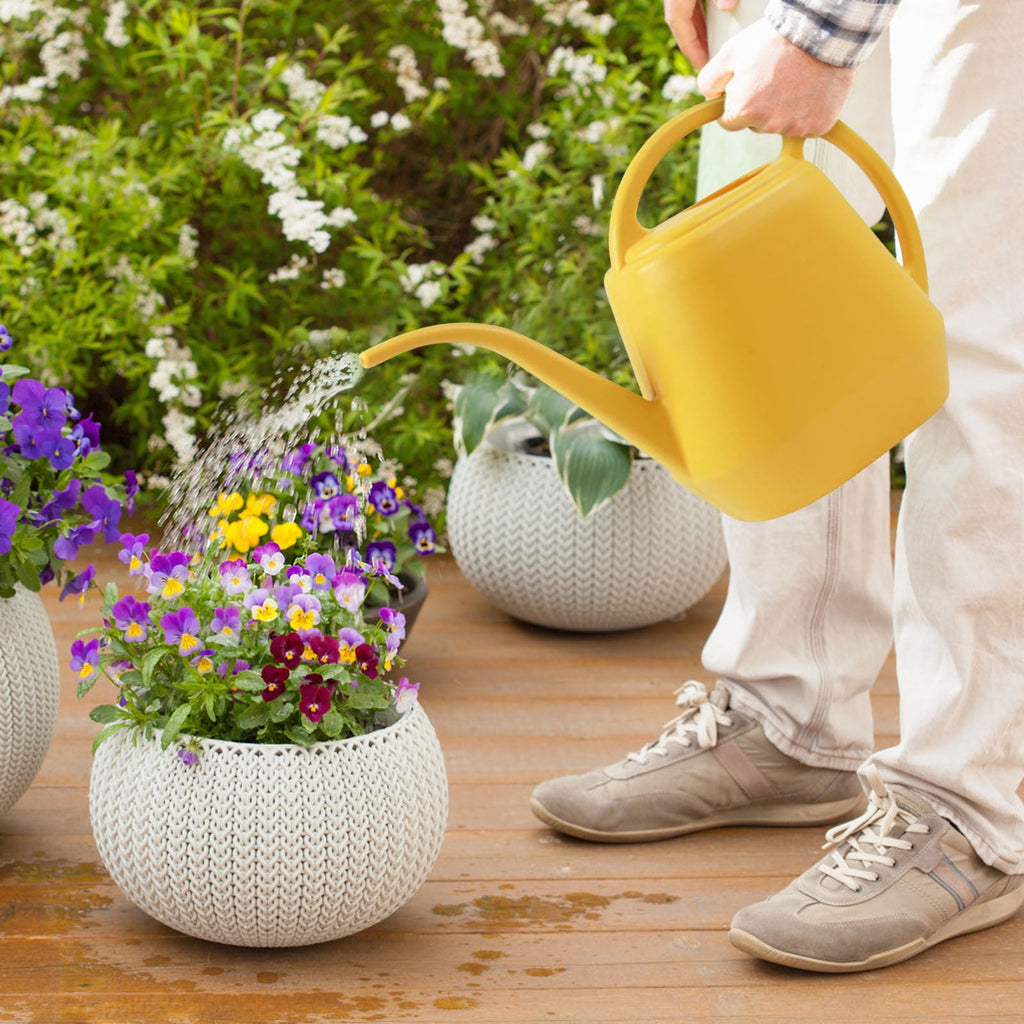 Plant Watering Can Watering Can 1 Gallon Long Spout Watering Can Flower Patterns Indoor Watering Can With Handle Plas... - Image 5