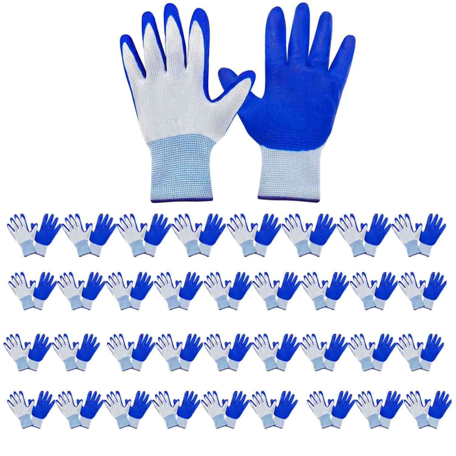 36 Pairs Gardening Work Gloves Bulk for Men Women, Breathable Nitrile Rubber Coated Garden Gloves for Gardening, 9.1 ...