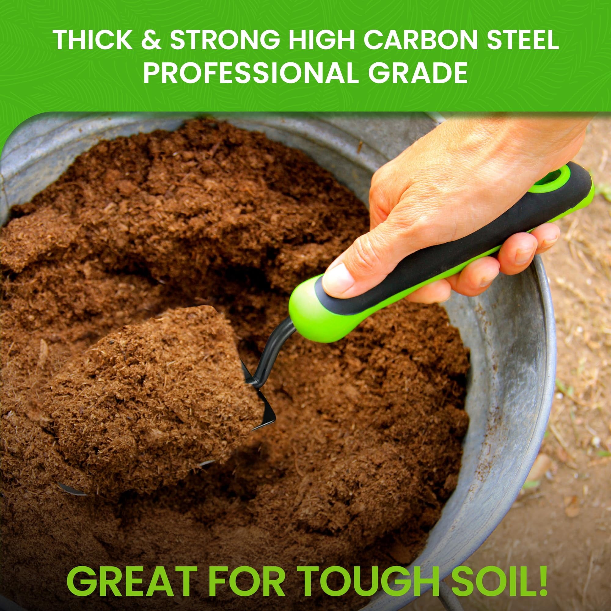 Garden Guru Heavy Duty Garden Trowel Hand Shovel for Gardening  Strong Carbon Steel - Rust Resistant  Ergonomic Grip  Perfect Trowel Garden - Image 2