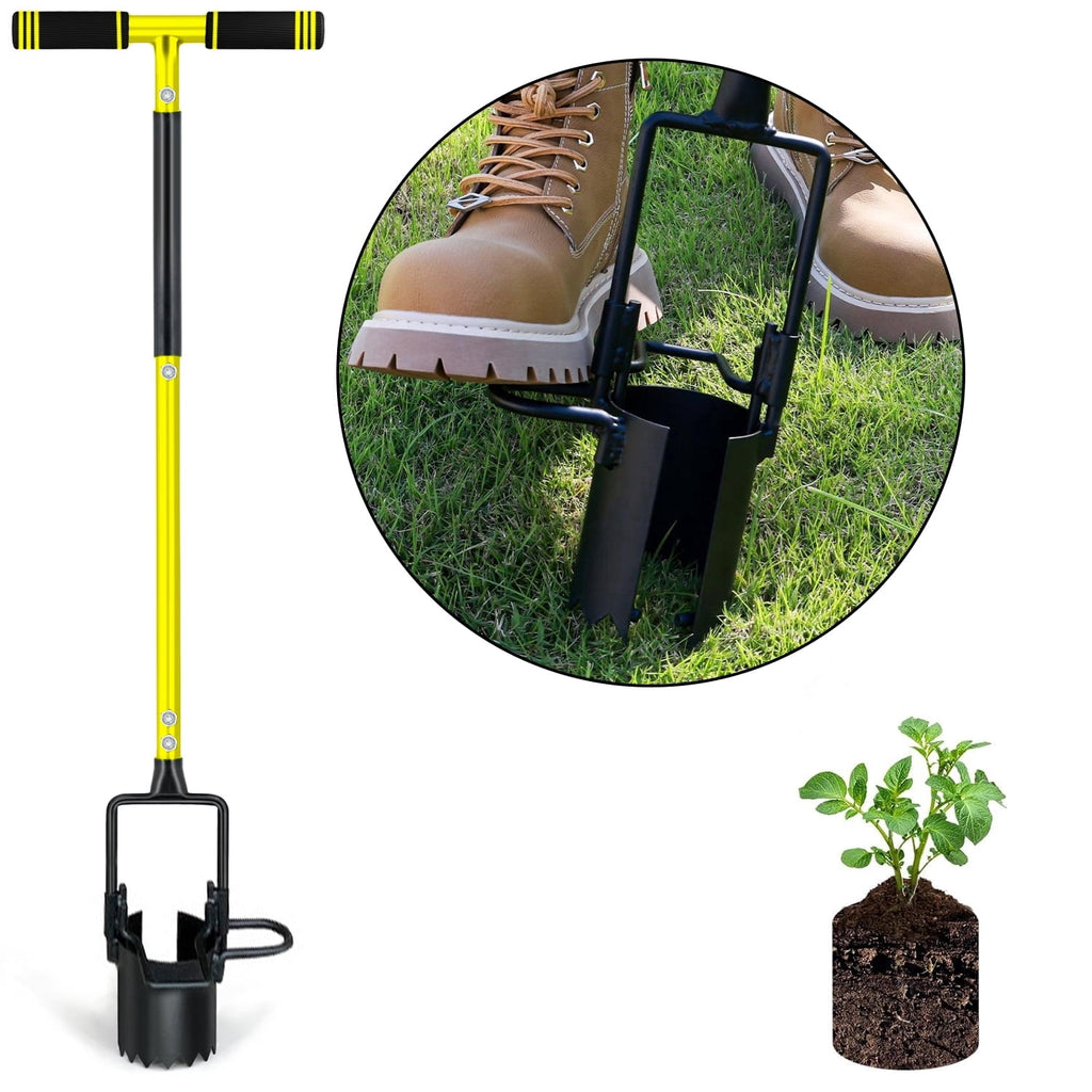 39Inch Tool Long Handle,Grass Plug Tool,Sod Plugger Trans with Soft Grip,Lawn Plug Garden Tool for Transplanting,Digg...