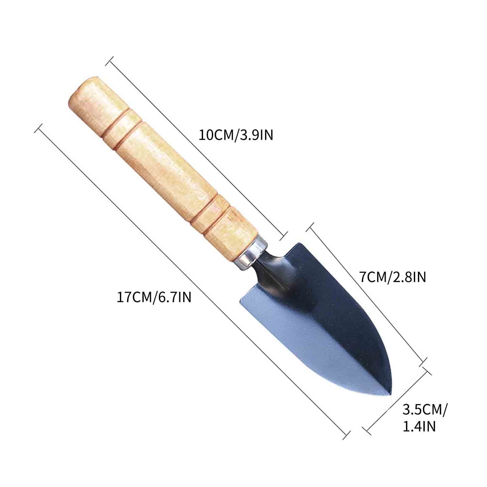 Apmemiss Clearance 6.7" Garden Hand Trowel, Heavy Duty Stainless Steel Garden Shovels with Wood Handle, Small Gardening Hand Tools for Diggi - Image 3