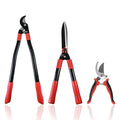 3PCS Loppers Shears  Pruners Set, Heavy Duty Tree & Shrub Care Kit for Yard, Lawn & Garden, Professional Branch Cutter Tree Trimmer for Indo