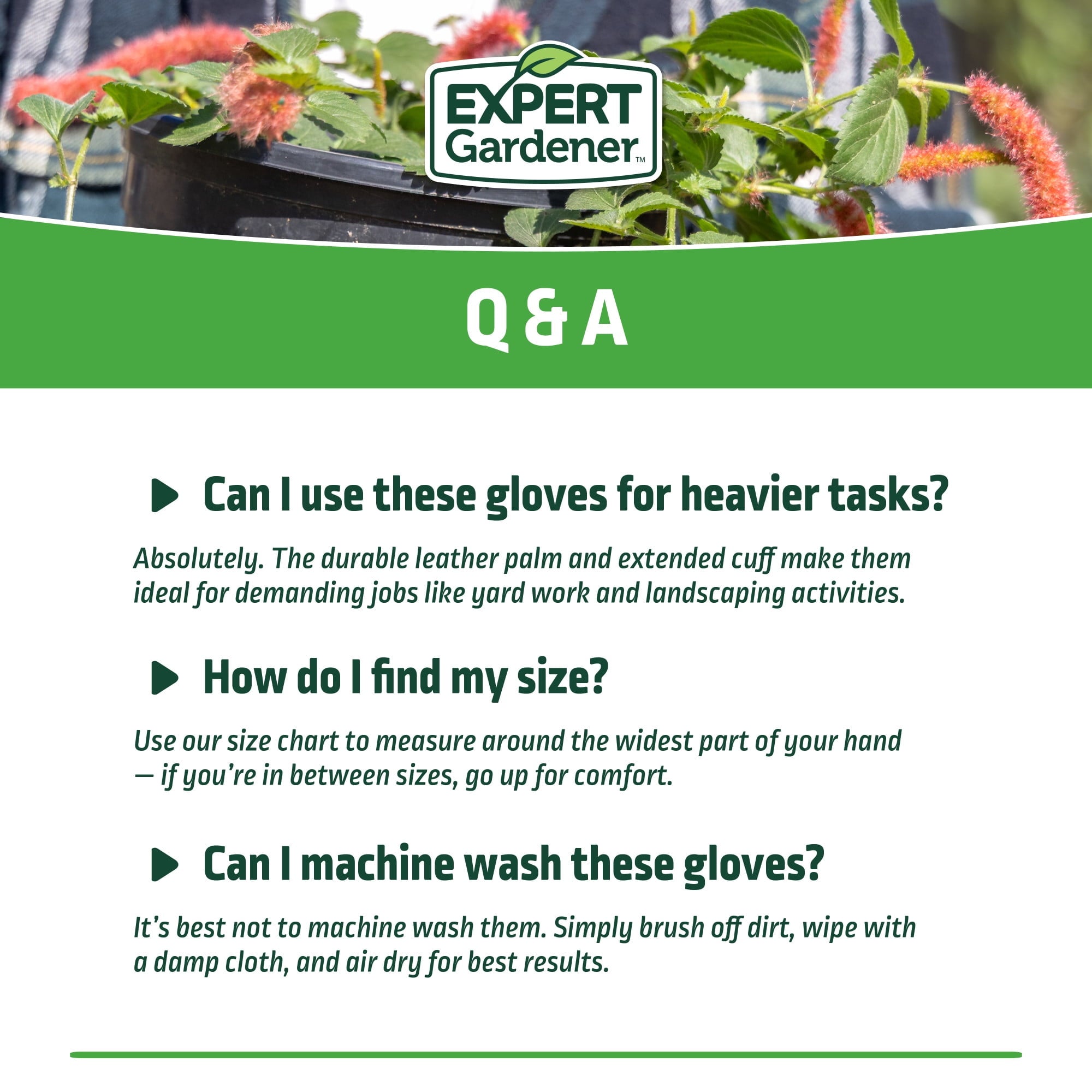 Expert Gardener Kids Leather Palm Gardening Gloves - Image 6