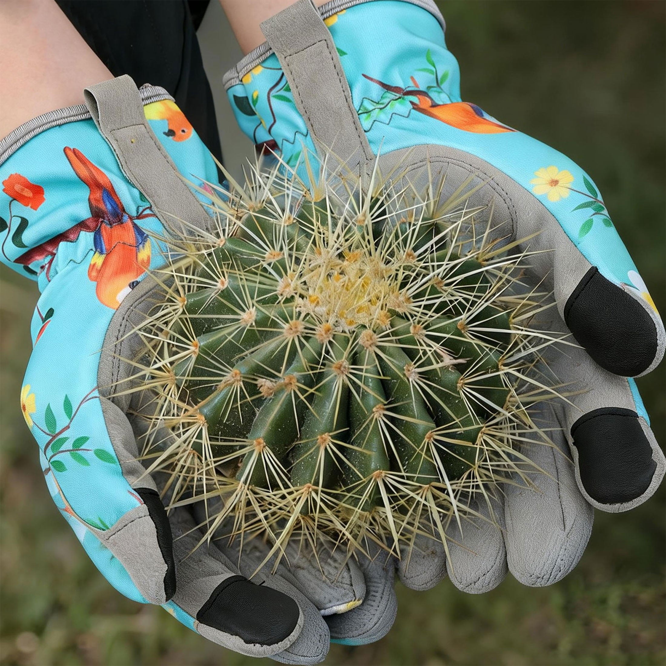 2pairs Leather Gardening Gloves for Women Men, Thorn-Proof Working Gloves for Weeding, Digging, Planting, Raking and ... - Image 2