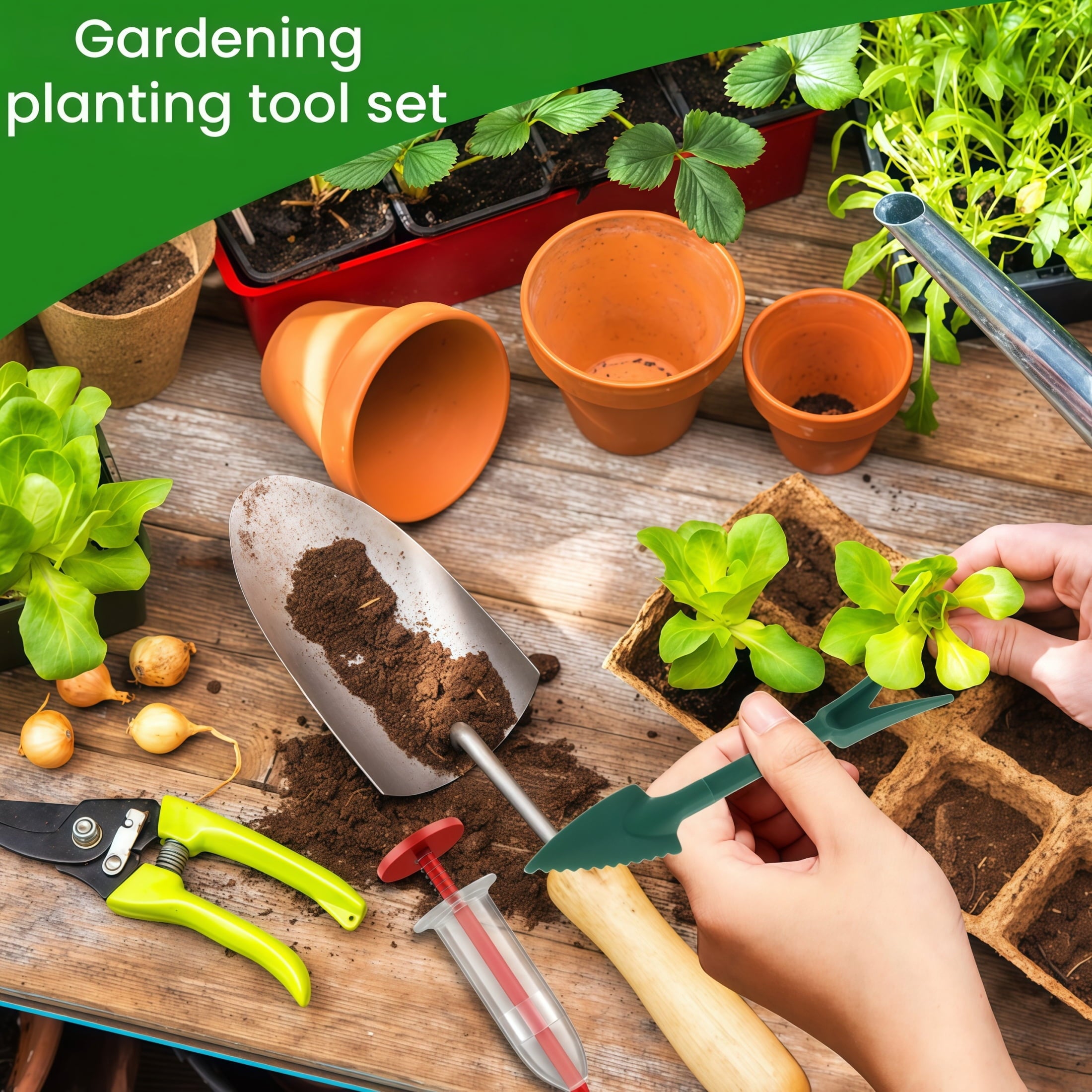 8 Piece Mini Seed Planter Tool Set For Easy Gardening And Planting - Image 5