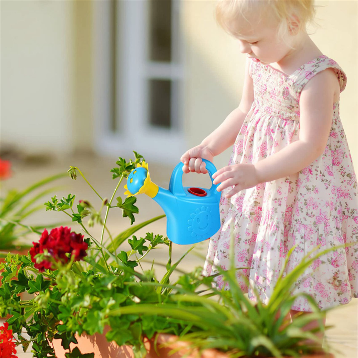 8PCS Plastic Watering Cans Chicken Watering Garden Play Watering Cans Kids Beach Bath Watering Cans Random Color - Image 3