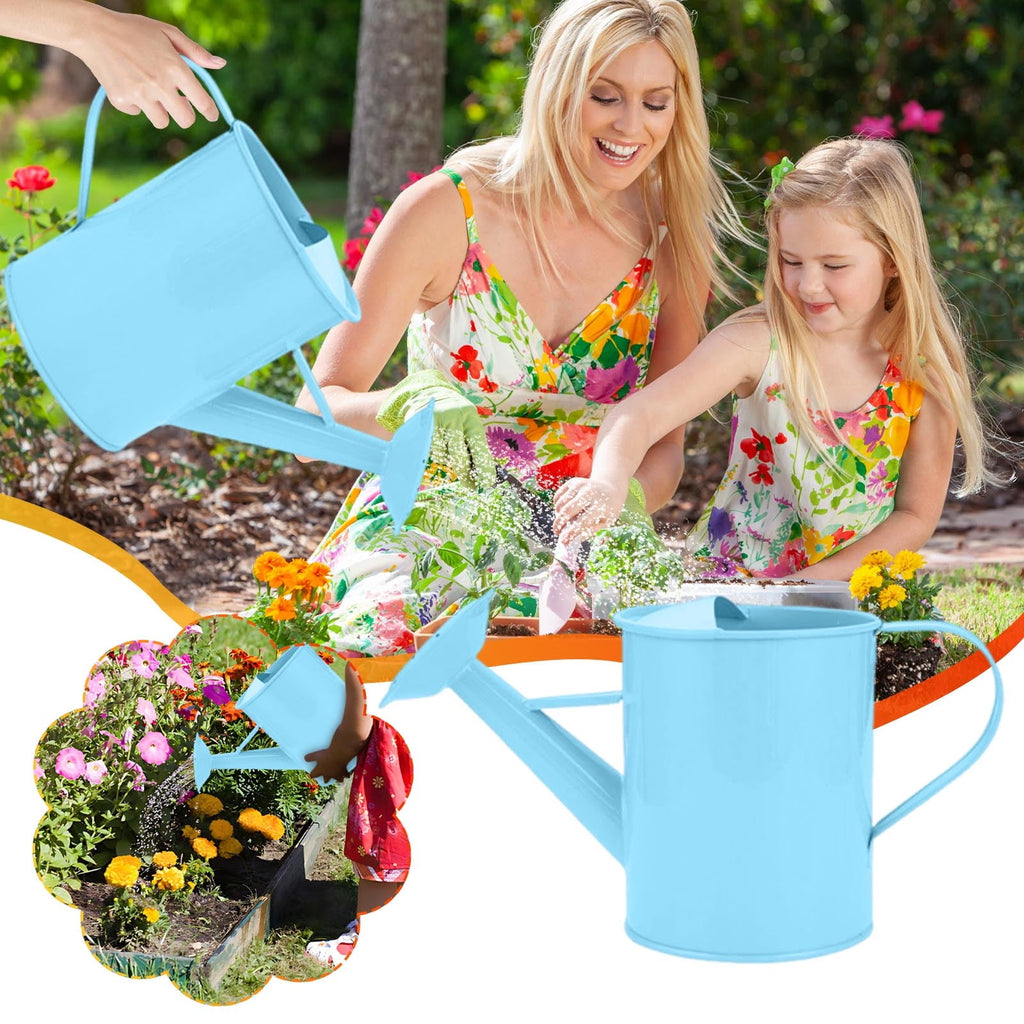Metal Watering Can, 20Oz/600Ml Small Gardening Water Pot, Garden Watering Bucket Sprinkler Iron Watering Can for Outd... - Image 3