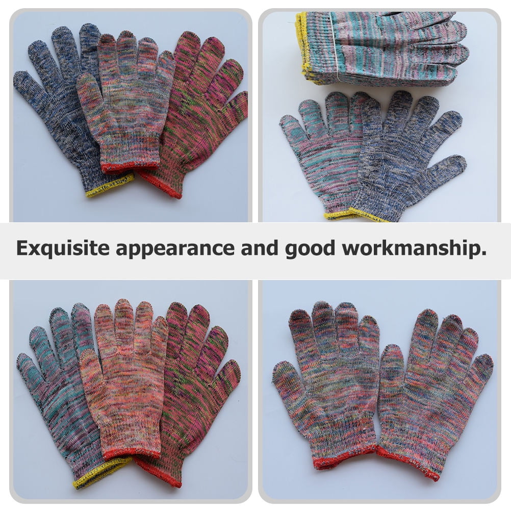 Flexible Wear-Resistant Garden Gloves, Breathable Outdoor Work Gloves, Assorted Colors, 12 Pairs - Image 2