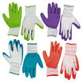 4 Gardening Gloves Breathable Rubber Coated Outdoor Work Gloves, Non-Slip Grip Yard Gloves for Women & Men, Essential...