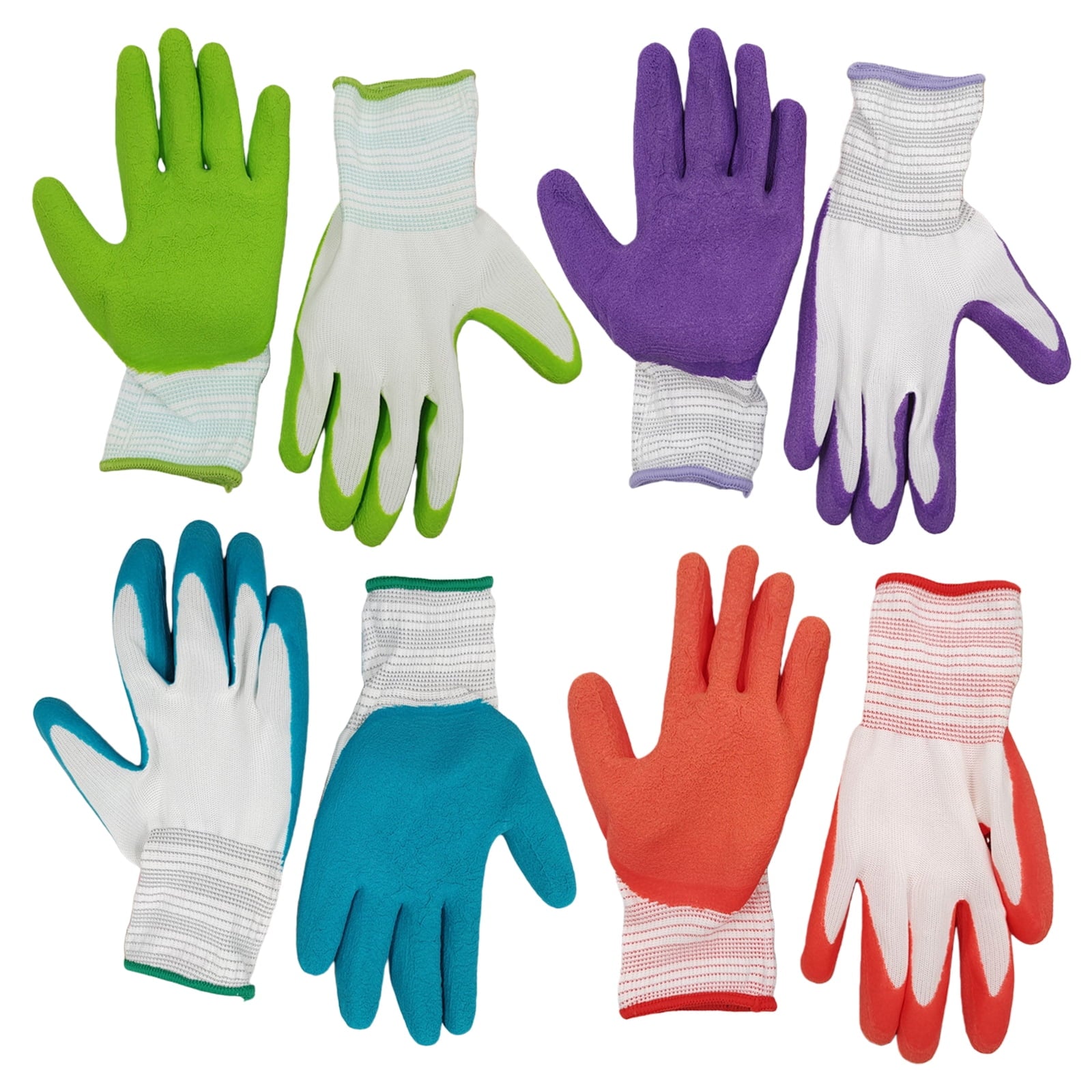 4 Gardening Gloves Breathable Rubber Coated Outdoor Work Gloves, Non-Slip Grip Yard Gloves for Women & Men, Essential...