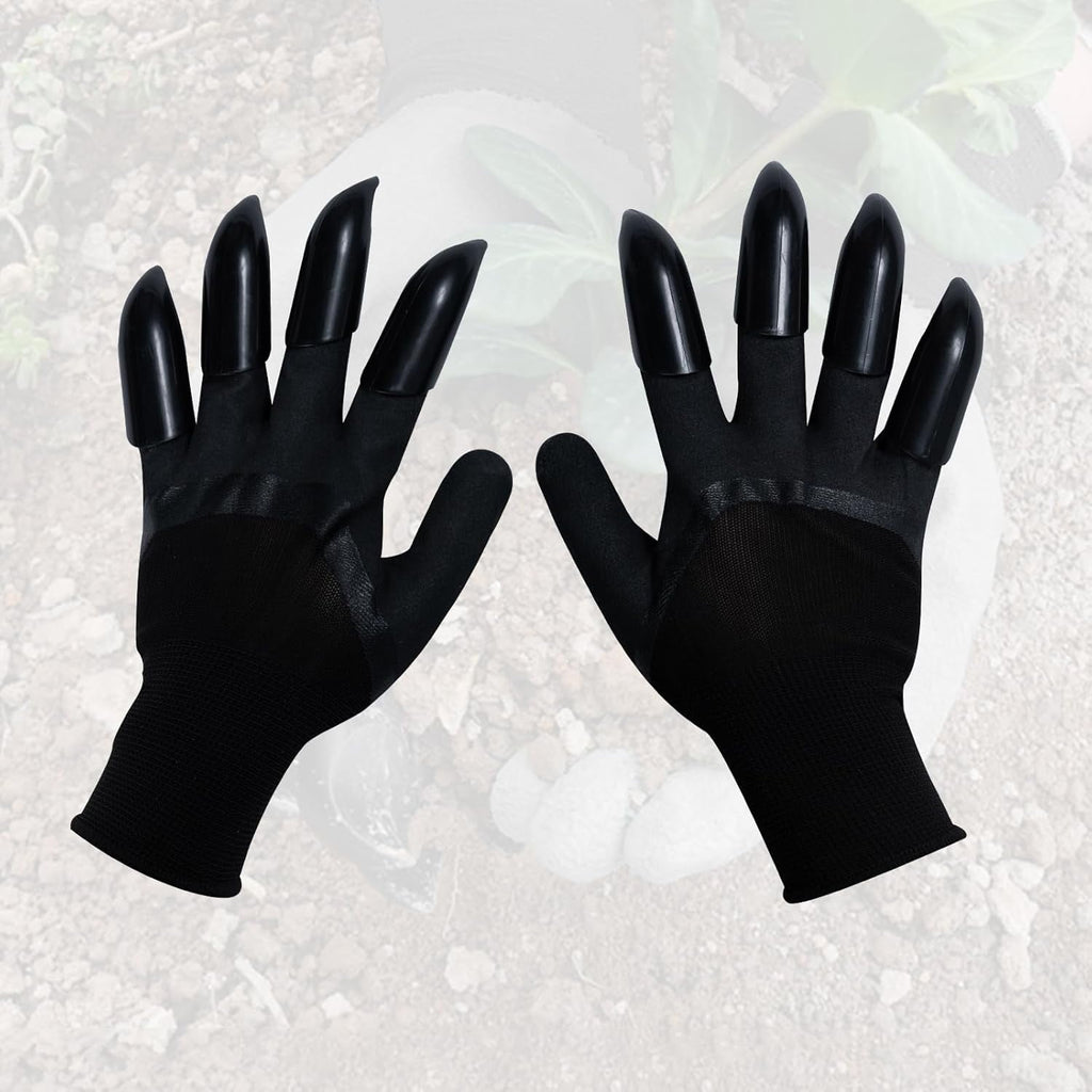 Garden Gloves With Claws 2 Pairs for Digging Weed Pulling Garden Finger Claws Gloves Outdoor Protective Work Gloves - Image 5