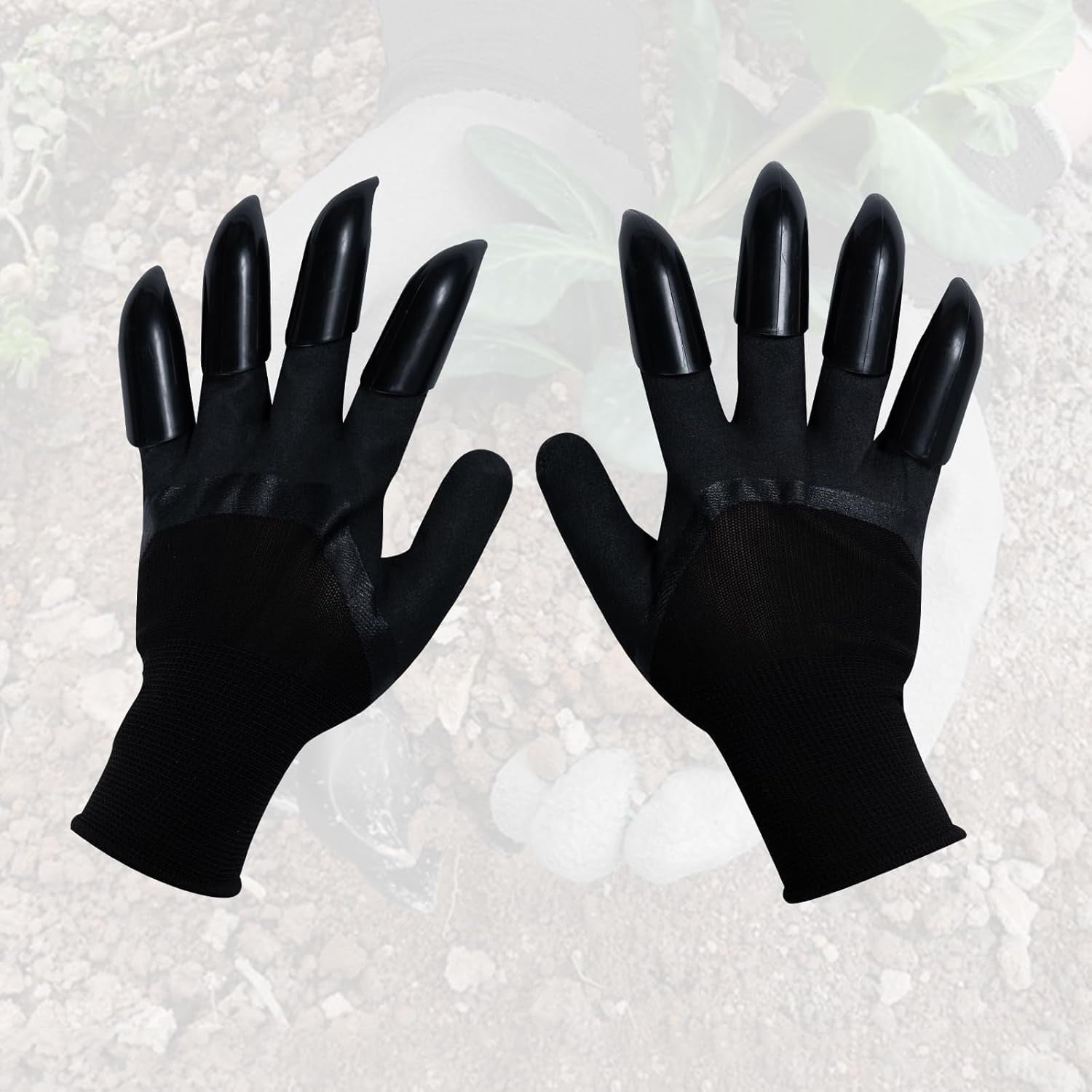 Garden Gloves With Claws 2 Pairs for Digging Weed Pulling Garden Finger Claws Gloves Outdoor Protective Work Gloves - Image 5