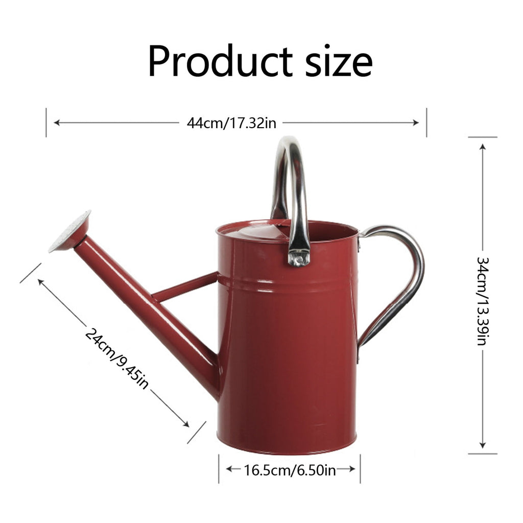 Industrial 5L Capacity Metal Watering Can Heavy Gauges Iron Comfortable Angled Spout Garden Irrigation Solution - Image 3