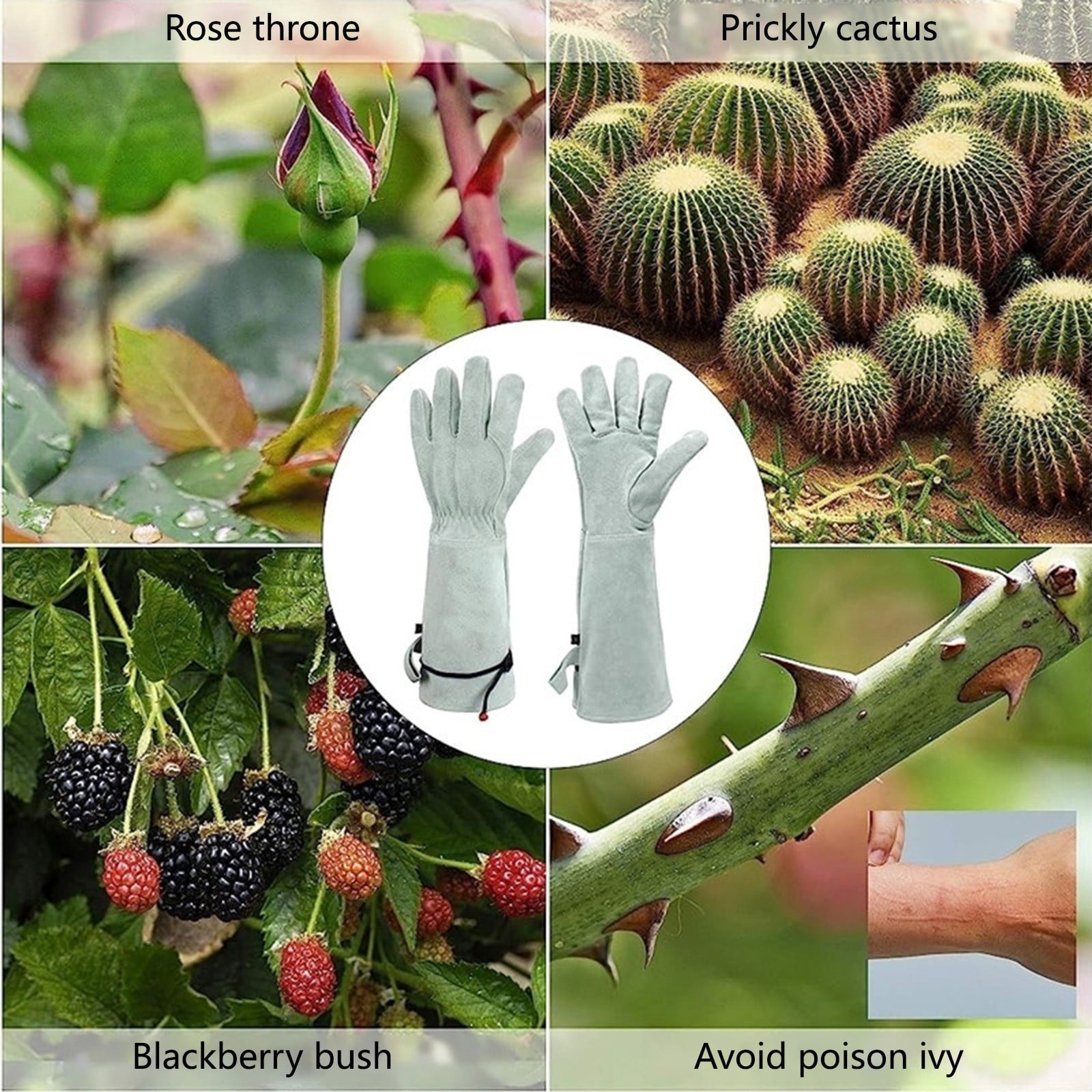 for Women & Men – Heavy Duty Cowhide Leather Garden Work with Sleeves, Adjustable Cuff & Thornproof Protection - Image 4