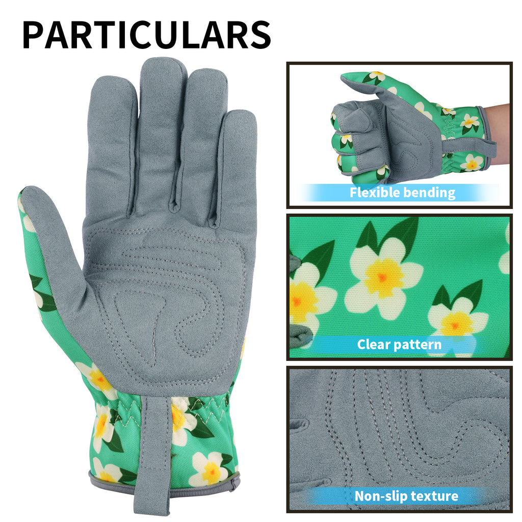 Womens Gardening Weeding Working Gloves, Leather Garden Glove for Women Thorn Proof No Stab for Digging, Planting,Pruning - Image 4