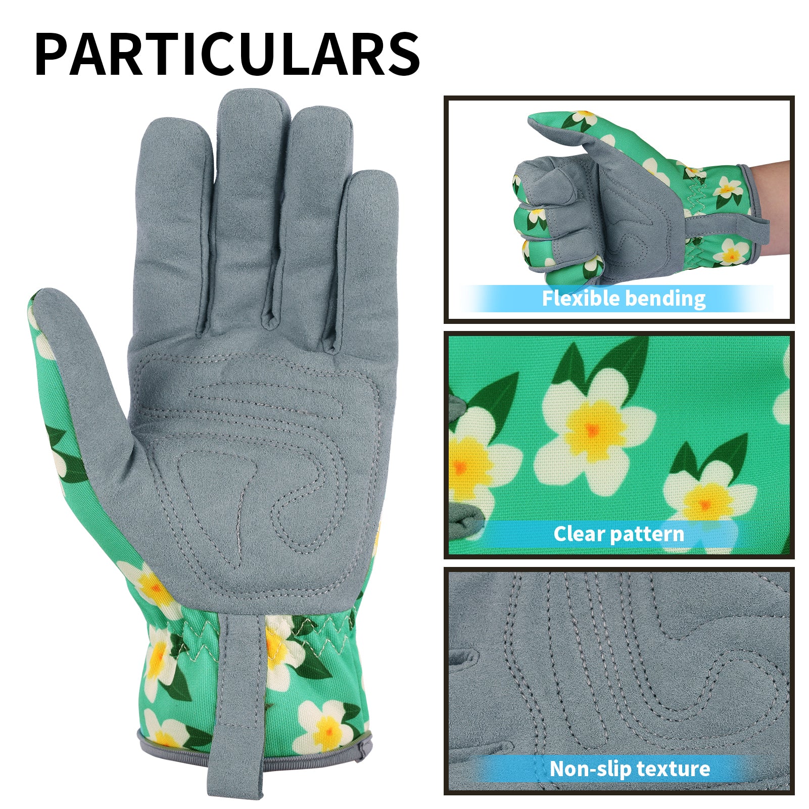 Womens Gardening Weeding Working Gloves, Leather Garden Glove for Women Thorn Proof No Stab for Digging, Planting,Pruning - Image 4