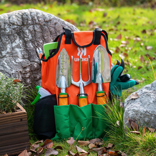 12 Piece Aluminum Garden Tools Set, Gardening Apron with Storage Pocket - Image 2