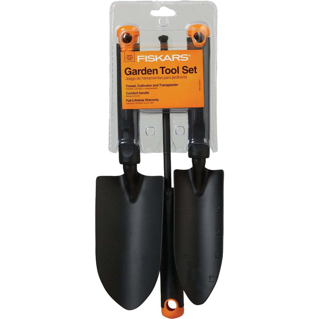 3-Piece Garden Tool Set - Trowel, Transplanter, Cultivator, Rust-Resistant Steel Heads, Ergonomic Handles for Plantin... - Image 2