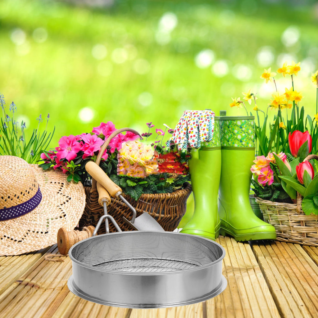 6mm Stainless Steel Sifter for Garden Sand Rocks Sifting for Kitchen Gardening Tool - Image 4