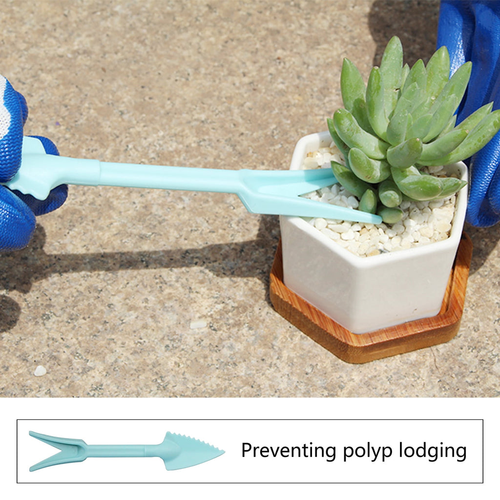 Upgrade 12 Pieces Succulent Plant Tools, Mini Planting/Transplanting Gardening Tool Set for Indoor Miniature Garden Plant Care(Blue) - Image 5