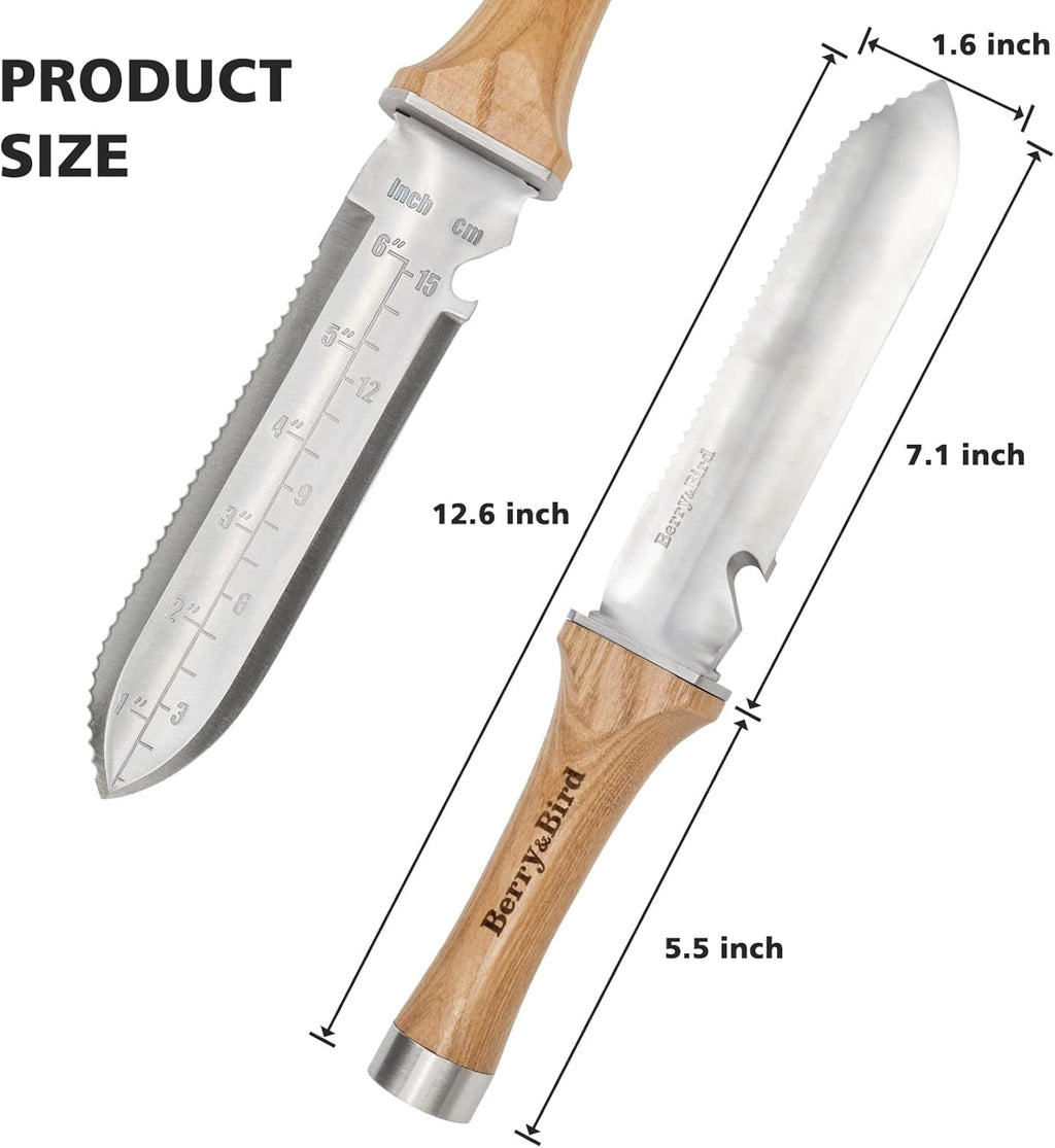 Berry&Bird Hori Hori Garden Knife Multipurpose Gardening Tool Set - Image 2