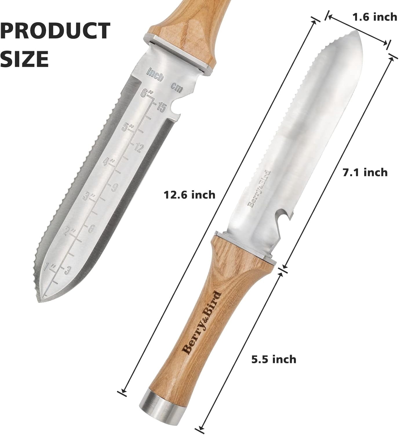 Berry&Bird Hori Hori Garden Knife Multipurpose Gardening Tool Set - Image 2