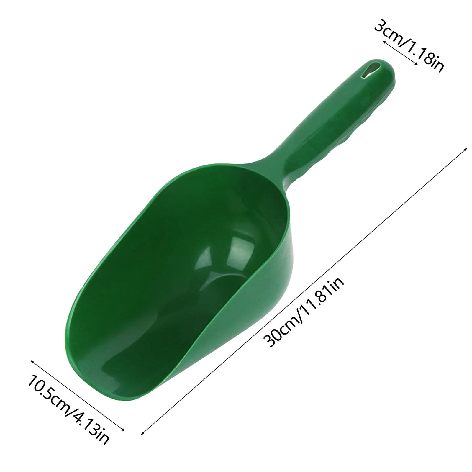 Plastic Soil Scoop Large Capacity Planting Loose Dirt Pet Food Tool, Green - Image 3