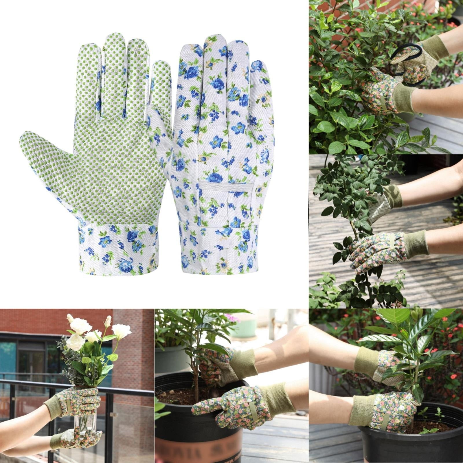 AQITTI Pvcgarden Gardening Gloves Garden Protective Gloves for Ladies, Breathable Rubber Coated Garden Gloves, Outdoor Protective Work Glove - Image 3