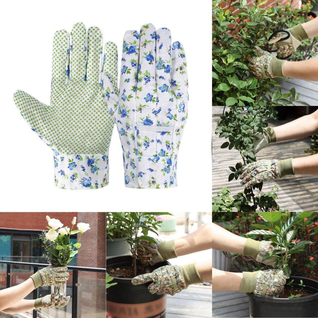 Garden Gloves, Furenl Pvc Beads Garden Gardening Gloves Garden Flowers Protection Gloves, 1 Pair of Gloves - Image 2