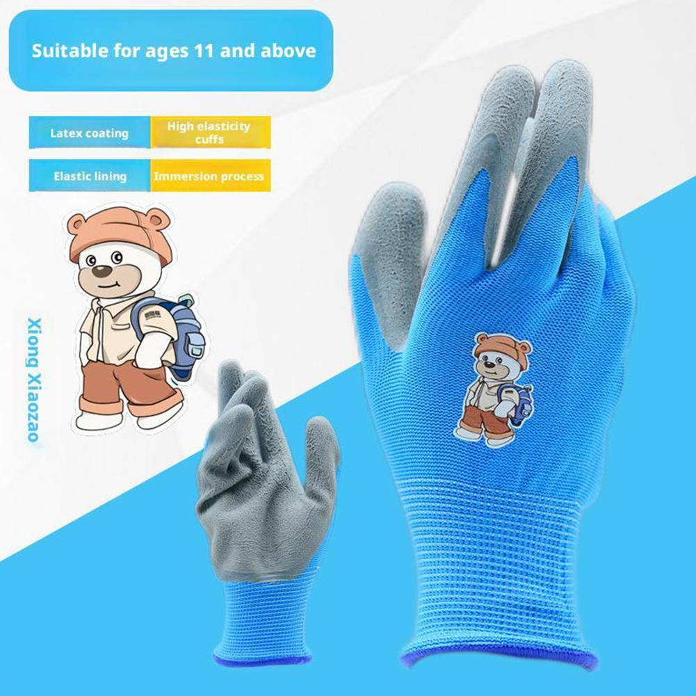 1Pair Kids Gardening Gloves for Age 2-11 Childrens Garden Gloves - Image 2
