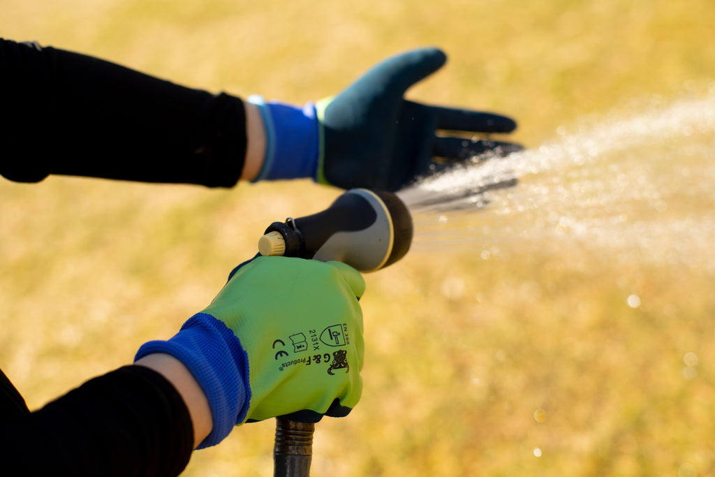 Men's XLarge Blue Solid Color Waterproof Gardening Gloves, (6 Pairs) - Image 6