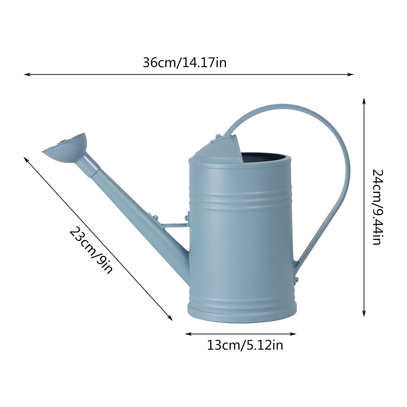 Watering Cans A Watering Pot Gardening Tools Sprinkler Watering 1.8L Imitation Tin Bucket Shower Head - Image 2