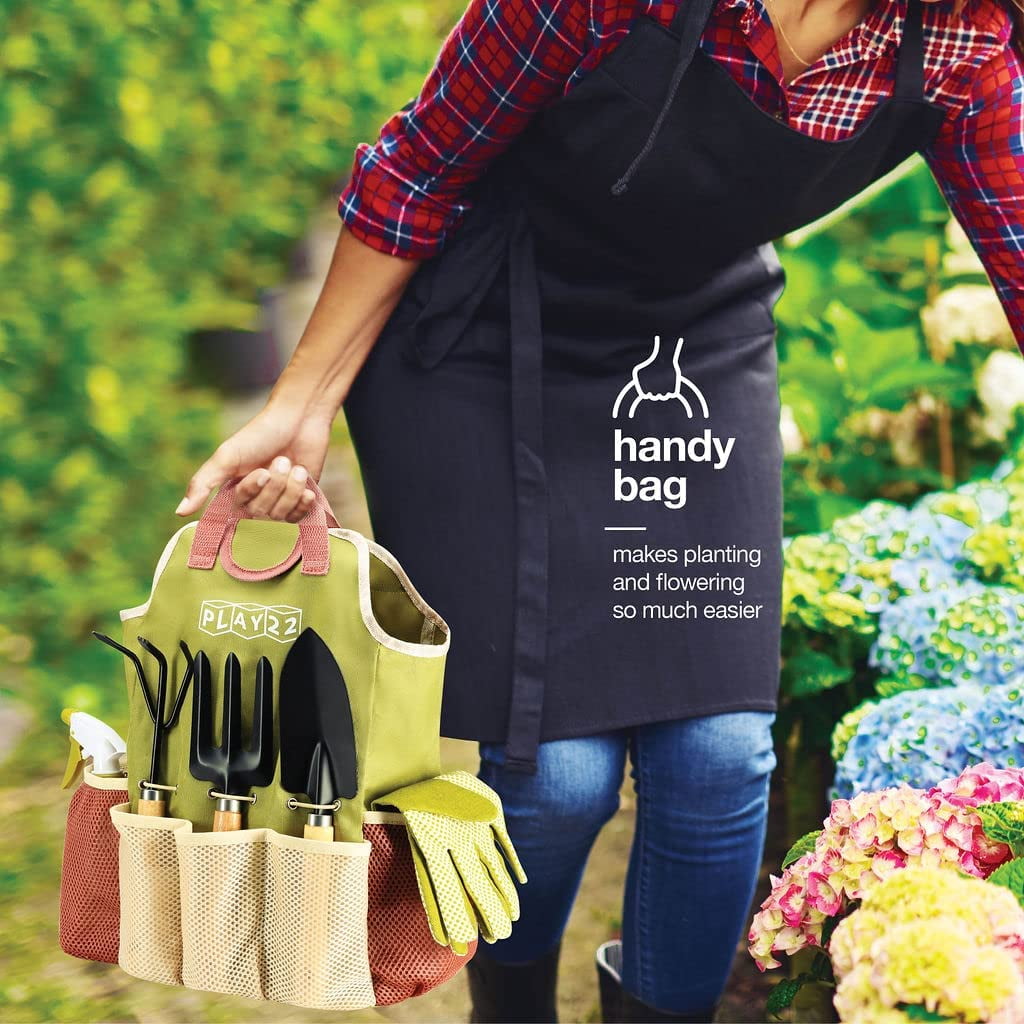 Garden Tool Set with Gloves Bag 10 Pieces - Image 4
