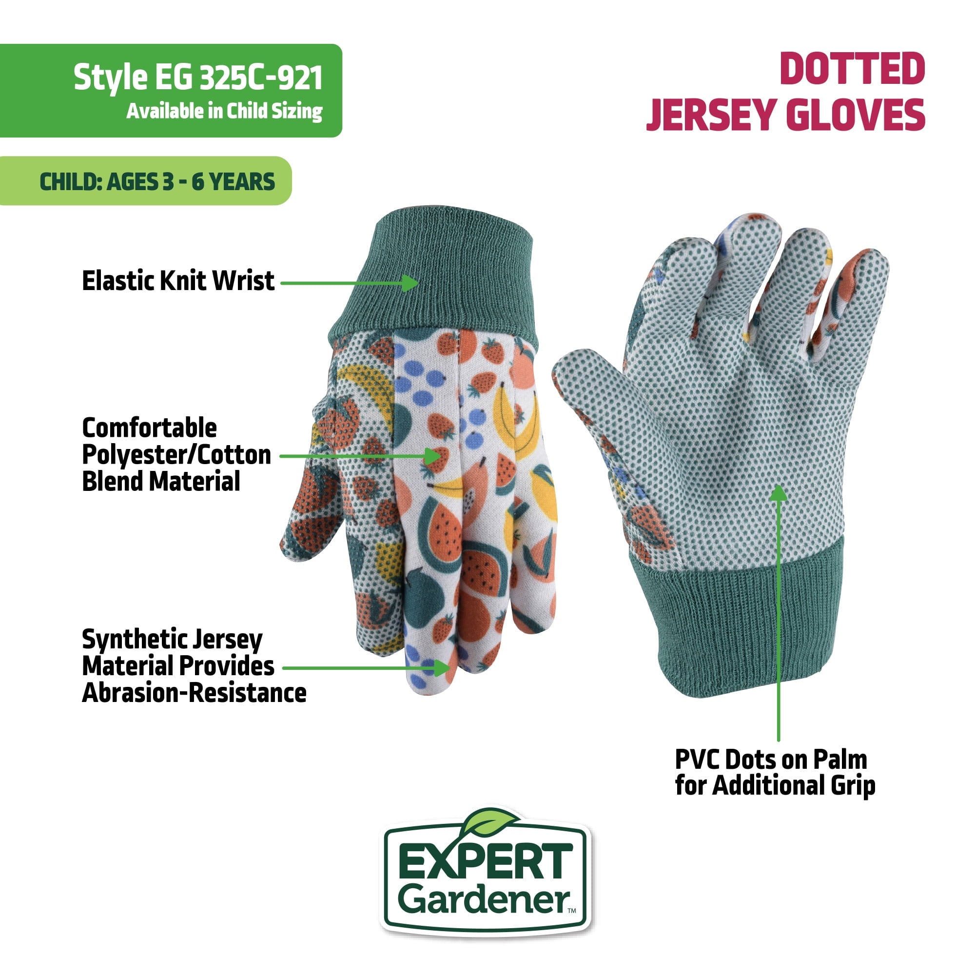 Kids Jersey Gardening Gloves - Image 2