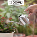 Self Watering Pot Stainless Steel Watering Can - Metal Watering Can With Long Spout To Spillage, Perfect Plant Watering Can For Outdoor And