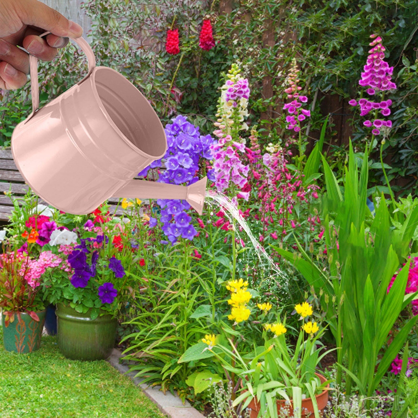 JeashCHAT Metal Watering Can for Indoor and Outdoor Plants, 1.5L Small Watering Can for House Plant Garden Flower, Iron Watering Can for Hom - Image 5