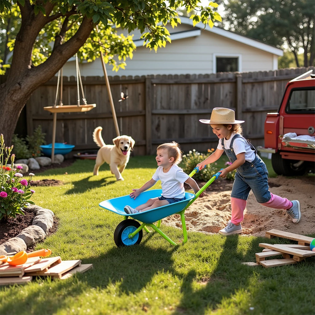 Kids Wheelbarrow 10041 JustForKids, Garden Fun, 3+ Years Old Real Metal - Image 5