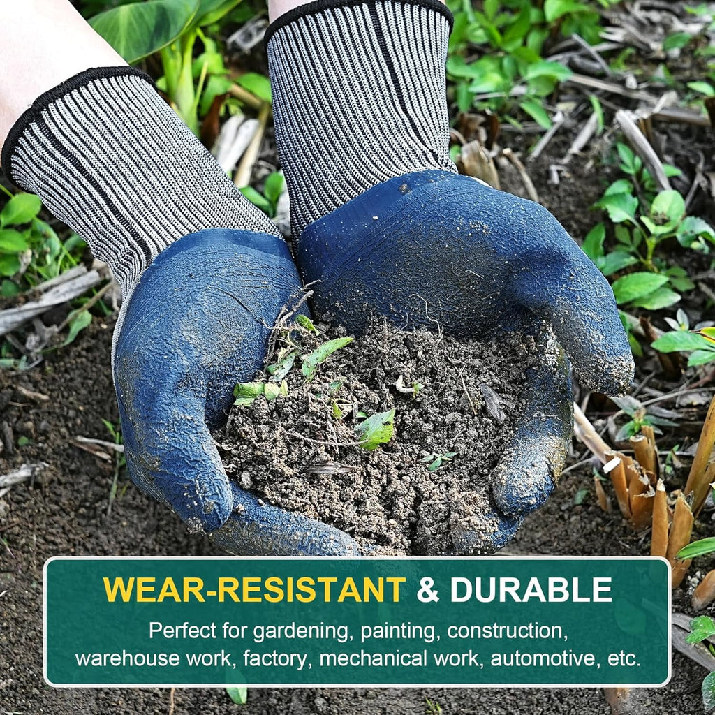 Garden Gloves for Women and Men - 6 Pairs Breathable Hard-wearing Latex Coated Gardening Gloves, Indoor/Outdoor Prote... - Image 4