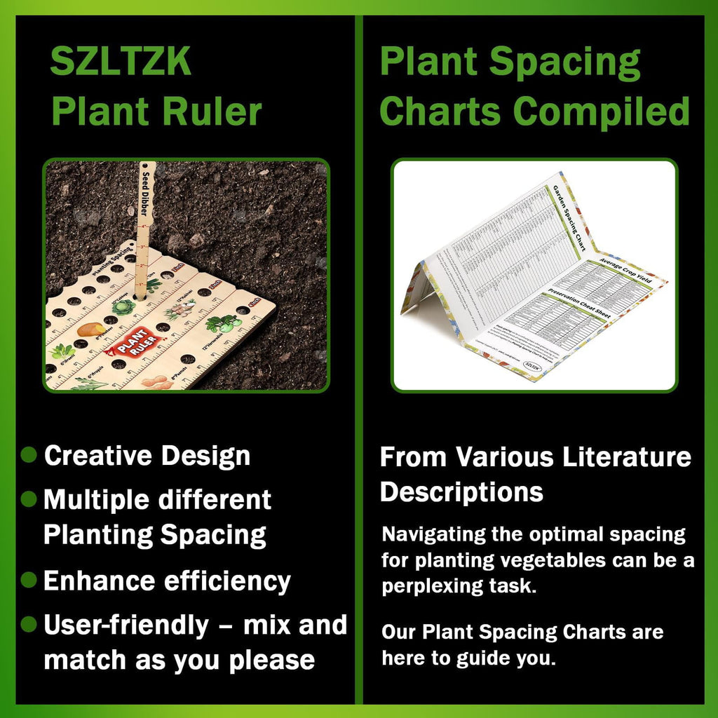 Spacer Tool Seeder Planting Ruler – Seeding Spacing Ruler Template with Plant Dibble, Precise Planting for Vegetable,... - Image 4