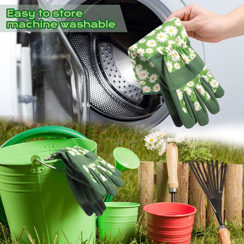 Gardening Gloves for Women Rose Pruning Thorn Proof Breathable Touchscreen Long Forearm Protection Garden Gloves(Green) - Image 5
